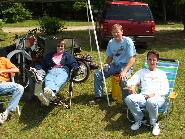 Jeff , Diana and Joye taking a time out from the action.
