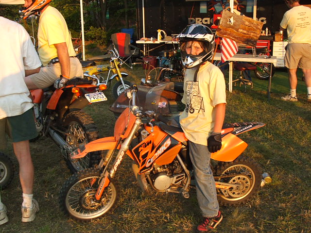 Nathan and his new KTM.
