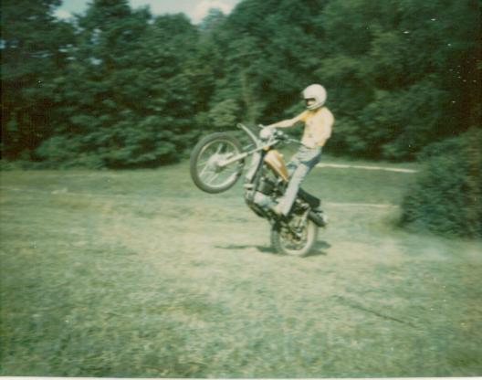 Scott "back in the day" Eby on his '74 Yammie DT250

