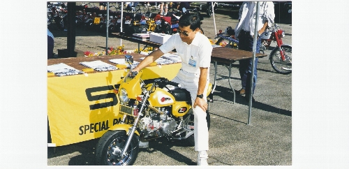 Mr Takagawa on one of his creations
